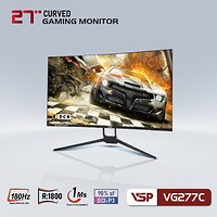 Màn hình Cong VSP VG277C 27inch 180Hz màu đen